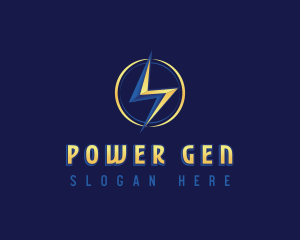 Power Lightning Voltage logo design