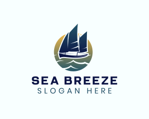 Yacht Sea Sailing logo design