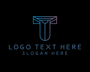 Letter T - Telecom Network Software logo design