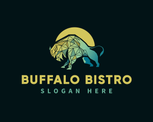 Wild Buffalo Polygon logo design