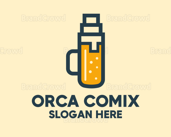 Geometric Beer Mug Logo