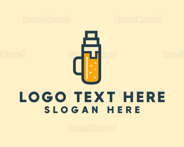 Geometric Beer Mug Logo