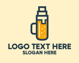 Lager - Geometric Beer Mug logo design