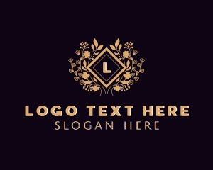 High End - Floral Wedding Styling logo design