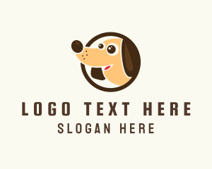 Veterinarian - Happy Dog Character logo design