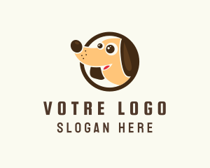 Happy Dog Character Logo