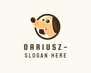 Happy Dog Character Logo