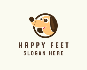 Happy Dog Character logo design