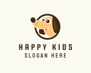 Happy Dog Character logo design