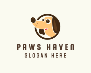 Happy Dog Character logo design