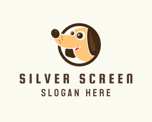 Puppy - Happy Dog Character logo design