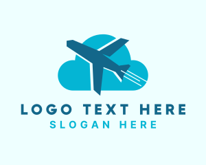 Travel - Airplane Cloud Travel logo design