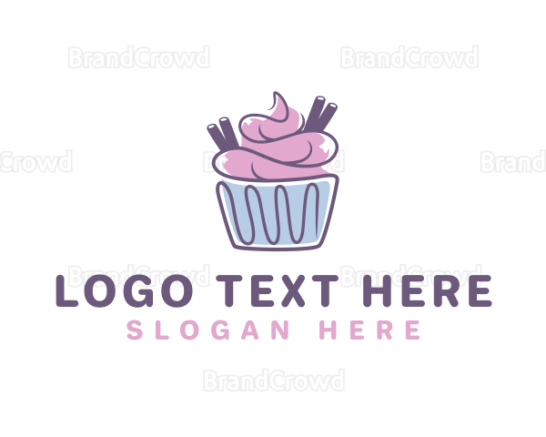 Cupcake Icing Pastry Logo