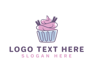 Toppings - Cupcake Icing Pastry logo design