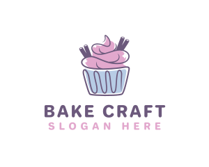 Cupcake Icing Pastry logo design