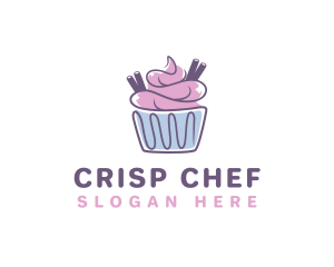 Cupcake Icing Pastry logo design