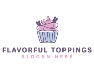 Toppings - Cupcake Icing Pastry logo design