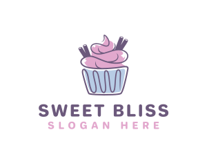 Cupcake Icing Pastry logo design