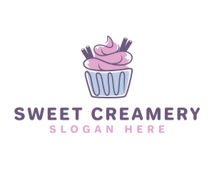 Cupcake Icing Pastry logo design