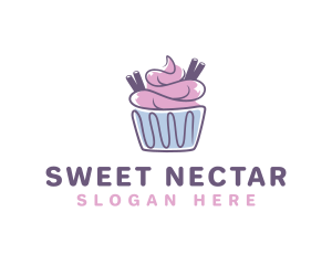 Cupcake Icing Pastry logo design