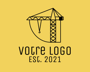Construction Tower Crane logo design