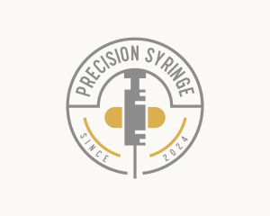 Syringe - Medical Syringe Injection logo design