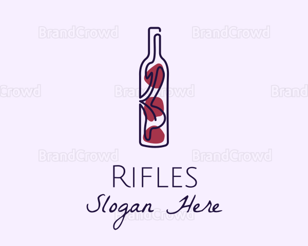 Artistic Wine Bottle Logo