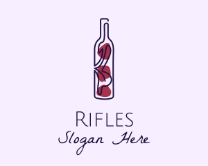 Artistic Wine Bottle Logo