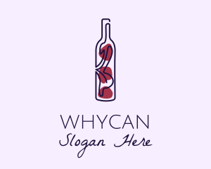 Artistic Wine Bottle Logo