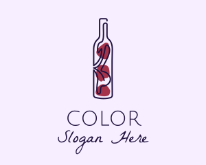 Tropical - Artistic Wine Bottle logo design