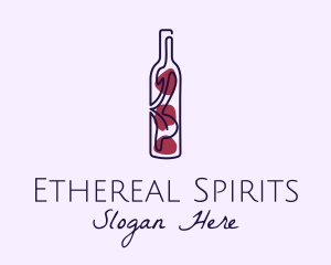 Spirits - Artistic Wine Bottle logo design