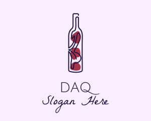 Pub - Artistic Wine Bottle logo design