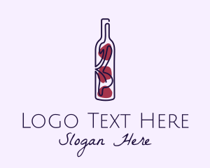 Artistic Wine Bottle Logo