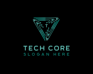 Tech Circuitry Cyber logo design