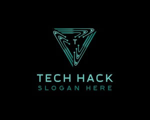 Tech Circuitry Cyber logo design