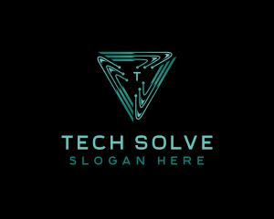 Tech Circuitry Cyber logo design