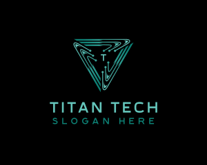 Tech Circuitry Cyber logo design