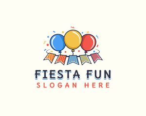 Party - Party Balloon Confetti logo design