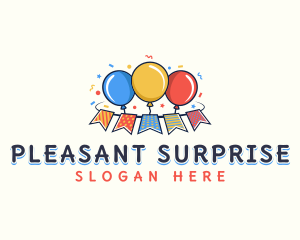 Surprise - Party Balloon Confetti logo design