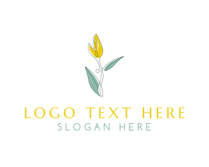 Relaxation - Tulip Flower Organic logo design
