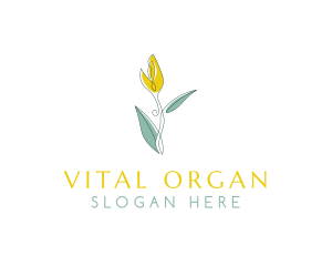 Tulip Flower Organic logo design