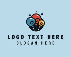 Balloon - Swirl Party Balloon logo design