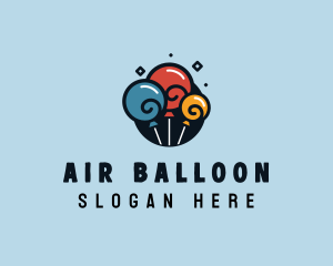 Balloon - Swirl Party Balloon logo design