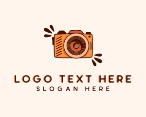 Shutter - Creative Camera Doodle logo design
