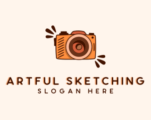 Creative Camera Doodle logo design