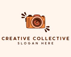 Creative Camera Doodle logo design