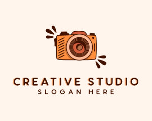 Creative Camera Doodle logo design