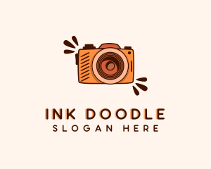 Creative Camera Doodle logo design