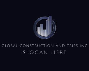 Research - Silver Bar Graph Statistics logo design