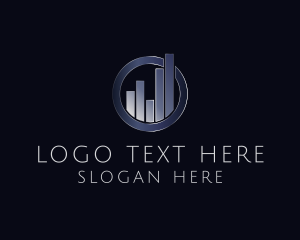 Graph - Silver Bar Graph Statistics logo design